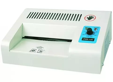 Ламинатор PingDa FGK 120, A6, 60 мкм - 250 мкм, валов:2, горячее ламинирование, 25 см/мин., белый (FGK120)