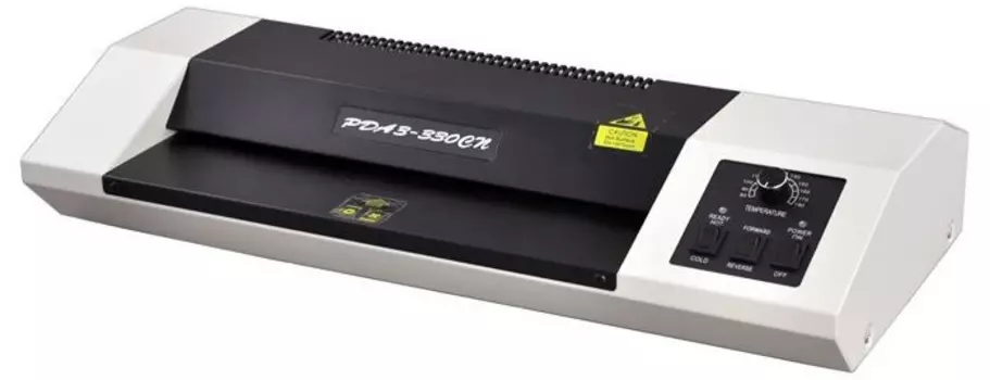 Ламинатор PingDa PDA3-330 CN, A3, 60 мкм - 250 мкм, валов:4, горячее + холодное ламинирование, 50 см/мин., реверс, белый/черный (PDA3-330CN)