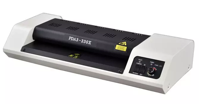 Ламинатор PingDa PDA3-330 X, A3, 60 мкм - 250 мкм, валов:4, горячее + холодное ламинирование, 50 см/мин., реверс, белый/черный (PDA3-330X)