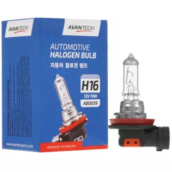 Лампа автомобильная галогенная Avantech, 19Вт, 12В, H16, 3000K, 1шт. (AB0039)