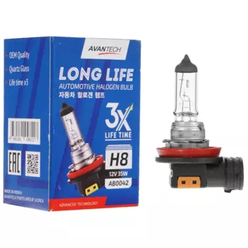 Лампа автомобильная галогенная Avantech, 35Вт, 12В, H8, 1шт. (AB0042)
