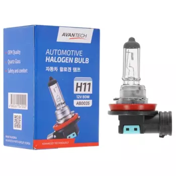 Лампа автомобильная галогенная Avantech, 80Вт, 12В, H11, 1шт. (AB0035)