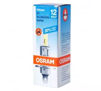 Лампа автомобильная галогенная Osram, 55 Вт, 12 В, H1, 3000 K, 1 шт. (64150ALS)