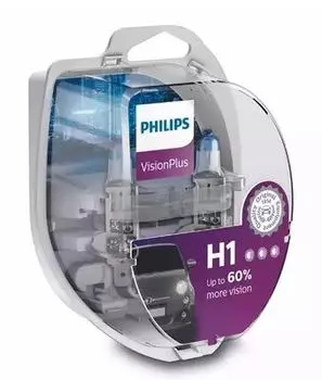 Лампа автомобильная галогенная PHILIPS, дальний свет, 55 Вт, 12 В, H1, 2 шт. (12258VPS2)