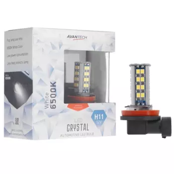 Лампа автомобильная светодиодная Avantech, 4.7Вт, 12В, H11, 6500K, 2шт. (ALB0129)