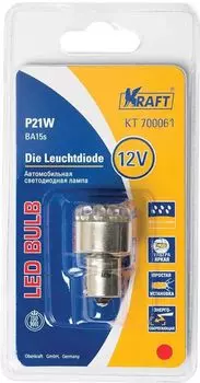 Лампа автомобильная светодиодная KRAFT, боковой указатель поворота, 21 Вт, 12 В, P21W, 1 шт. (KT 700061)