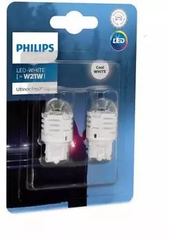 Лампа автомобильная светодиодная PHILIPS, габарит, 1.75 Вт, 12 В, W21W, 6000 K, 2 шт. (11065U30CWB2)