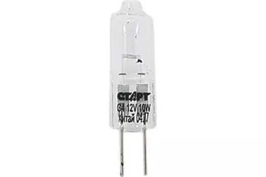 Лампа галогенная G4, JC, 12 В, 10 Вт, 100лм/теплый, СТАРТ (11553)