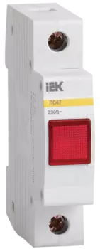 Лампа индикаторная неон красный 230 В AC, IEK ЛС-47 (MLS10-230-K04)