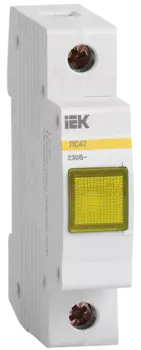 Лампа индикаторная неон желтый 230 В AC, IEK ЛС-47 (MLS10-230-K05)