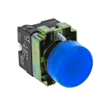 Лампа индикаторная синий 22 мм 230 В AC, EKF BV66 (xb2-bv66)