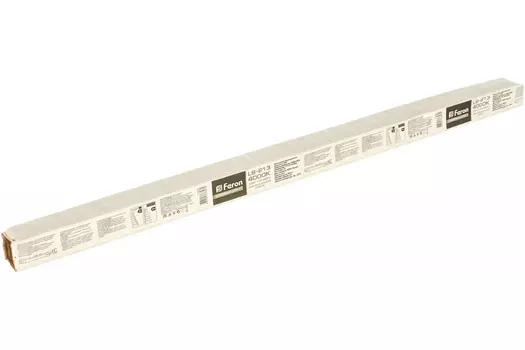 Лампа линейная светодиодная G13 LB-213, T8, 26мм x 600мм, 10Вт, 800лм, 4000K/белый, 80 Ra, Feron (25497)