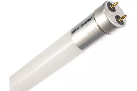 Лампа линейная светодиодная G13 SBT1218, T8, 26мм x 1200мм, 18Вт, 1600лм, 6400K/холодный, 80 Ra, SAFFIT (55103)