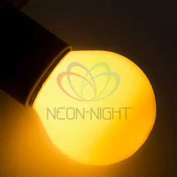 Лампа накаливания E27 шар/D45, 10Вт / теплый свет, NEON-NIGHT (401-115)
