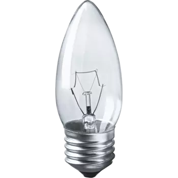 Лампа накаливания E27 свеча/B35, 40Вт / теплый свет, 400лм, Navigator (17655 / NI-B-40-230-E27-CL / 94328)