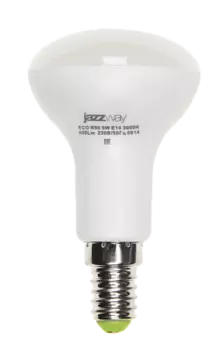 Лампа светодиодная E14 рефлектор/R50, 5Вт, 3000K / теплый свет, 400лм, Jazzway PLED-ECO-R50 5w E14 3000K (1037015A)
