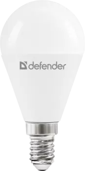 Лампа светодиодная E14 шар/P45, 12 Вт, 6500 K/холодный свет, 990лм, 220 В, Defender P45-12W-865-E14 (95229)