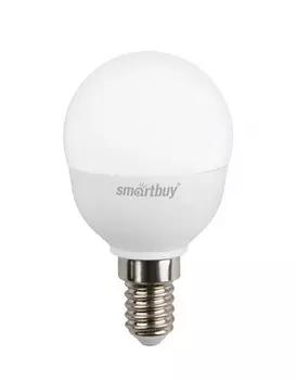 Лампа светодиодная E14 шар/P45, 5Вт, 3000K / теплый свет, 350лм, SMARTBUY (SBL-P45-05-30K-E14)