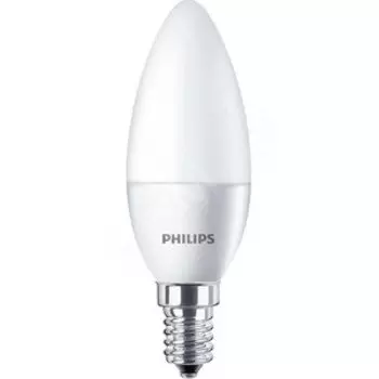 Лампа светодиодная E14 свеча/B35, 6.5Вт, 4000K / белый, 620лм, Philips (929001886607 / 8718696816875)
