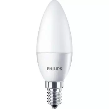 Лампа светодиодная E14 свеча/B35, 6Вт, 3300K-5300K / нейтральный свет, 620лм, Philips (929002971107)