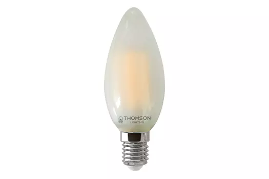 Лампа светодиодная E14 свеча/C35, 7Вт, 4500K / белый, 695лм, филаментная, THOMSON Filament (TH-B2136)