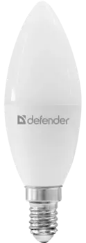 Лампа светодиодная E14 свеча/C37, 12 Вт, 6500 K/холодный свет, 990лм, 220 В, Defender C37-12W-865-E14 (95129)