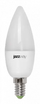 Лампа светодиодная E14 свеча/C37, 7Вт, 3000K / теплый свет, 530лм, Jazzway PLED-SP (1027818-2)