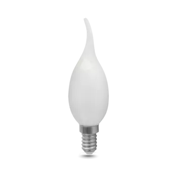 Лампа светодиодная E14 свеча на ветру, 5 Вт, 2700 K/теплый свет, 420лм, филаментная, 220 В, Gauss Black Filament Milky (104201105_10)