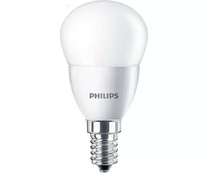 Лампа светодиодная E14 свеча/P45, 6Вт, 4000K-4000K / нейтральный свет, 620лм, Philips (929002971707)