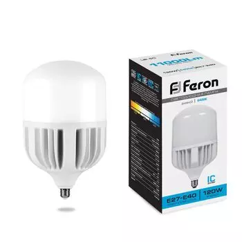 Лампа светодиодная E27/E40/T150, 120Вт, 6400K-6400K / дневной, 1100лм, Feron LB-65 (38197)