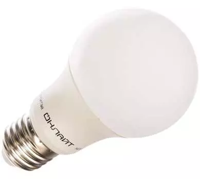 Лампа светодиодная E27 груша, 10Вт / холодный свет, 860лм, ОНЛАЙТ 61140 OLL-A60 (20182)