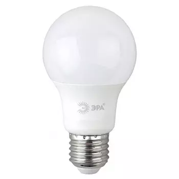 Лампа светодиодная E27 груша/A60, 10Вт, 6500K / холодный свет, 800лм, ЭРА LED A60-10W-865-E27 R (Б0045324)