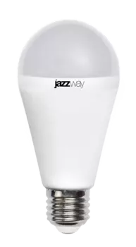 Лампа светодиодная E27 груша/A60, 15Вт, 3000K / теплый свет, 1530лм, Jazzway PLED-SP A60 15w E27 3000K POWER (2853028)