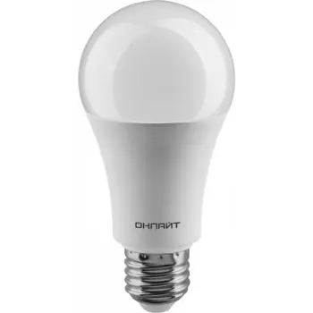 Лампа светодиодная E27 груша/A60, 27 Вт, 4000 K/нейтральный свет, 2500лм, 220 В, ОНЛАЙТ OLL-A60-27-230-4K-E27 (31989)