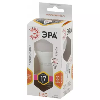 Лампа светодиодная E27 груша/A60, 7Вт, 2700K / теплый свет, 1360лм, ЭРА A60-7W-827-E27 (Б0029819)