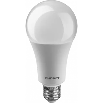 Лампа светодиодная E27 грушевидная, 25 Вт, 6500 K / холодный свет, 2100лм, 220 В, ОНЛАЙТ (21207)