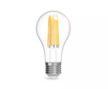 Лампа светодиодная E27 грушевидная/A70, 22 Вт, 4100 K / нейтральный свет, 2000лм, филаментная, 220 В, Gauss Black Filament (102902222)