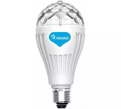 Лампа светодиодная E27 шар, 3Вт / мультиколор, КОСМОС Диско-лампа (KOCNL-EL142)