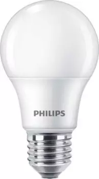 Лампа светодиодная E27 шар/A60, 9Вт, 4000K-4000K / нейтральный свет, 720лм, Philips (929002299017)