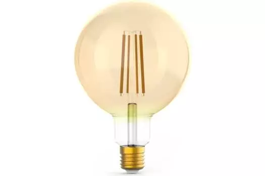 Лампа светодиодная E27 шар/G125, 10 Вт, 2400 K / теплый свет, 820лм, филаментная, 220 В, Gauss Filament (158802010-D)