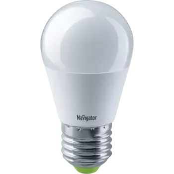 Лампа светодиодная E27 шар/G45, 8.5Вт, 4000K / белый, 680лм, Navigator (61337 / NLL-G45-8.5-230-4K-E27 / 20461)