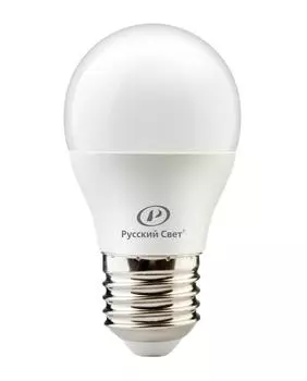 Лампа светодиодная E27 шар/G45, 8 Вт, 4000 K/нейтральный свет, 800лм, 220 В, Русский Свет (15010445049)
