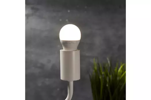 Лампа светодиодная E27 шар/GL, 9.5Вт, 4000K / белый, 903лм, REXANT (604-040)