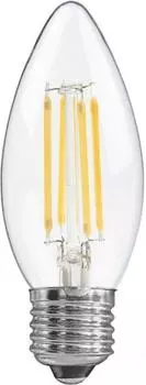 Лампа светодиодная E27 свеча/C37, 5Вт, 2700K / теплый свет, 515лм, филаментная, REV DECO Premium (32424 9)