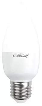 Лампа светодиодная E27 свеча/C37, 7Вт, 6000K / холодный свет, 560лм, SMARTBUY (SBL-C37-07-60K-E27)