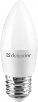 Лампа светодиодная E27 свеча/C37, 8 Вт, 6500 K/холодный свет, 640лм, 220 В, Defender C37-8W-865-E27 (95111)