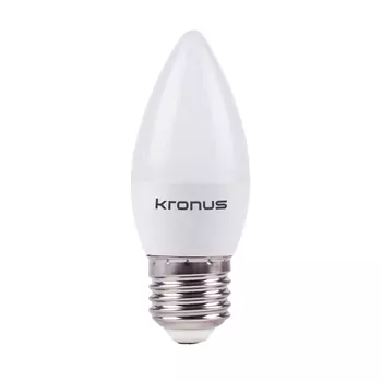 Лампа светодиодная E27 свеча/C37, 9.5 Вт, 6000 K/холодный свет, 220 В, Kronus (KRS-01-0030)