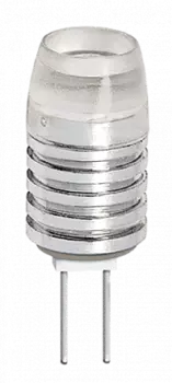 Лампа светодиодная G4, 12В, 1.5Вт, 90лм, 3000K/теплый, 80 Ra, Jazzway PLED-G4 1.5W 3000K (1019479)