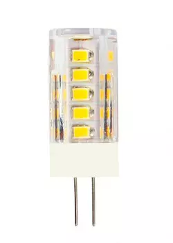 Лампа светодиодная G4, 12В, 4.5Вт, 320лм, 3000K/теплый, 80 Ra, SmartBuy (SBL-G4 4_5-30K)
