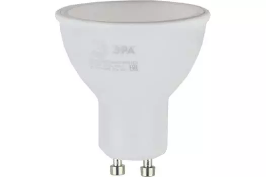 Лампа светодиодная GU10, MR16, 5 Вт, 400лм, 4000K/нейтральный, 80 Ra, Эра RED LINE LED MR16-5W-840-GU10 R (Б0050689)